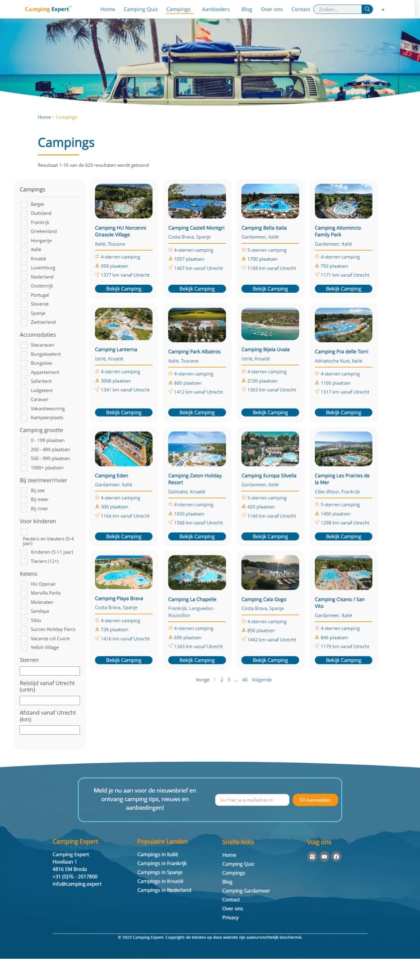 Camping Expert archive page