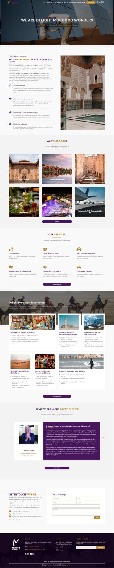 Delight Morocco homepage